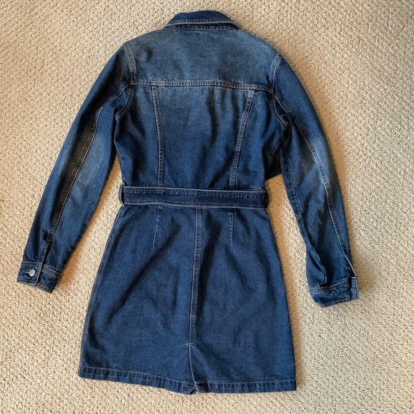 JustFab Long Sleeve Button Front Denim Dress Size Small - Picture 2 of 9